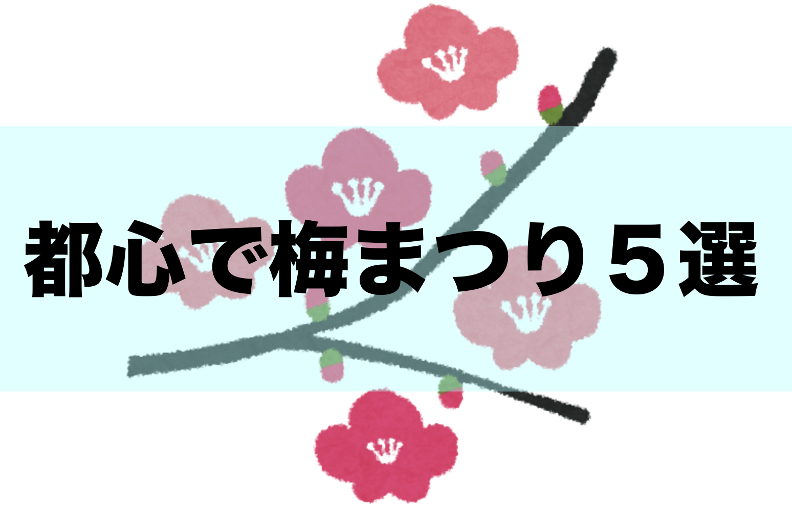 【東京】都心で梅の花2020、梅まつりとおすすめスポット５選！